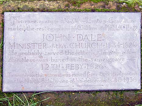 Plaque by grave