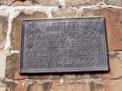 Ashbourne Grammar School Plaque